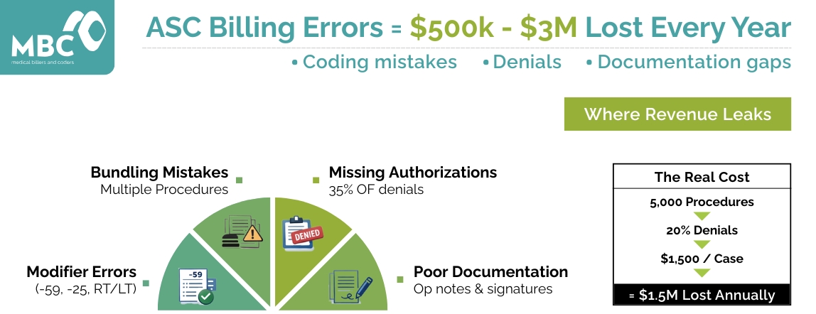 ASC Billing Errors $500k - $3M Lost Every Year