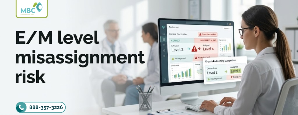 E/M level misassignment risk