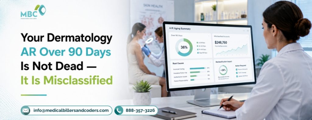Your Dermatology AR Over 90 Days Is Not Dead — It Is Misclassified