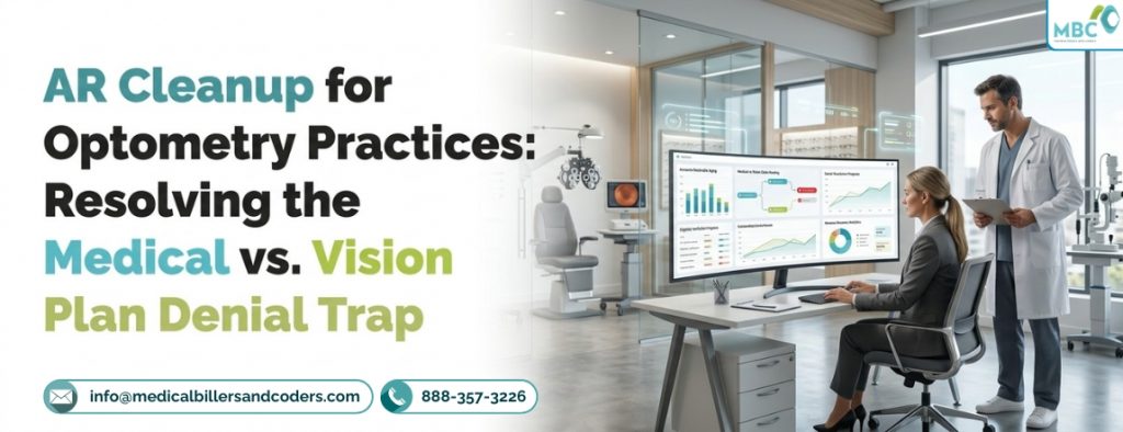 AR Cleanup for Optometry Practices: Resolving the Medical vs. Vision Plan Denial Trap