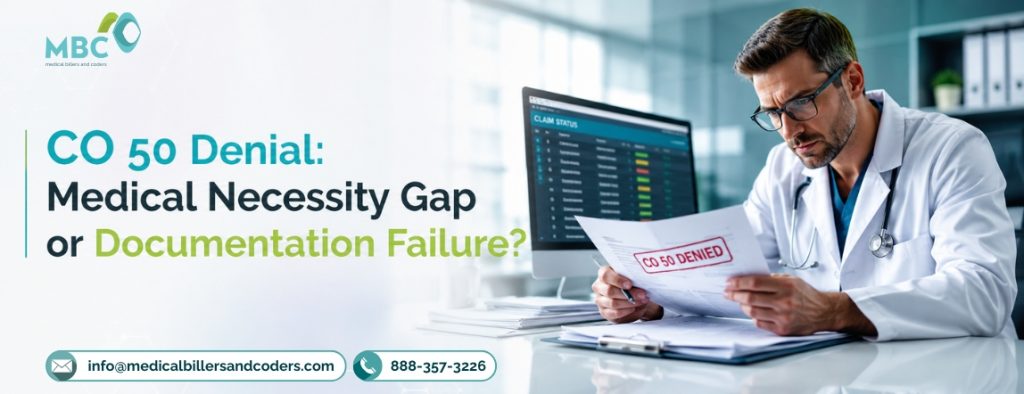 CO 50 Denial: Medical Necessity Gap or Documentation Failure?